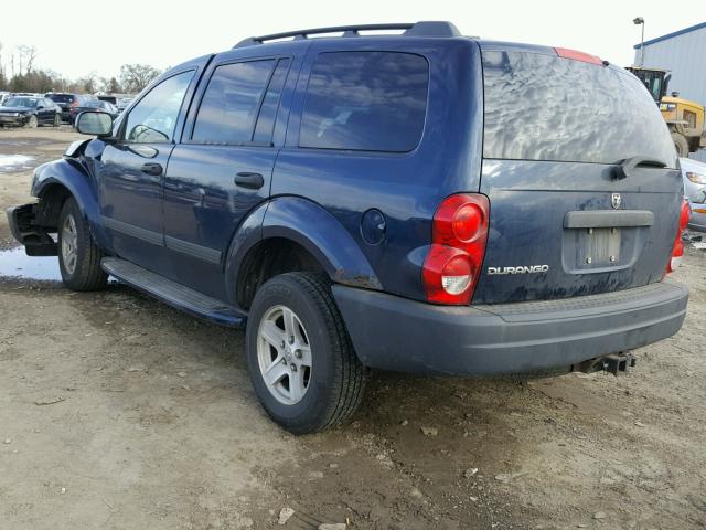 1D4HB38N76F120367 - 2006 DODGE DURANGO SX BLUE photo 3