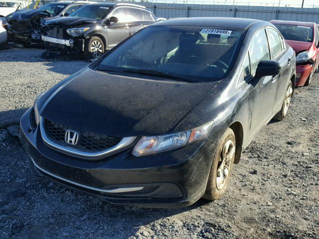 19XFB2F5XEE050504 - 2014 HONDA CIVIC LX BLACK photo 2