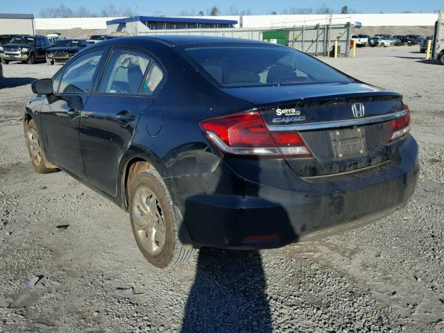 19XFB2F5XEE050504 - 2014 HONDA CIVIC LX BLACK photo 3