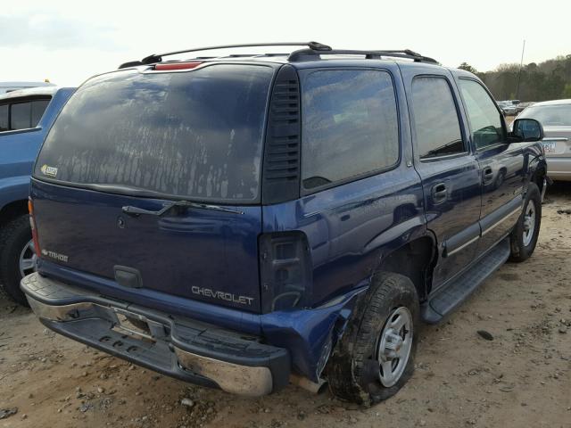 1GNEC13Z62J252921 - 2002 CHEVROLET TAHOE C150 BLUE photo 4