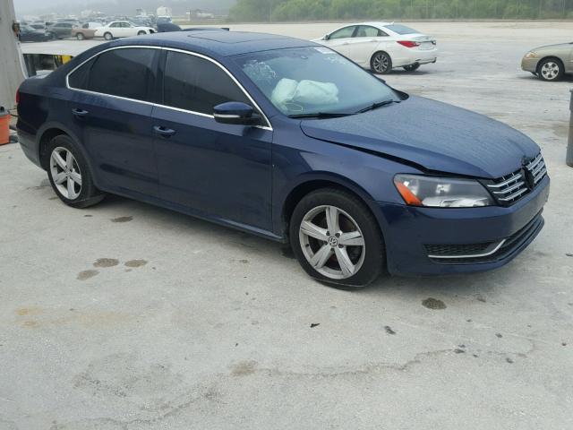 1VWBN7A38DC014760 - 2013 VOLKSWAGEN PASSAT SE BLUE photo 1