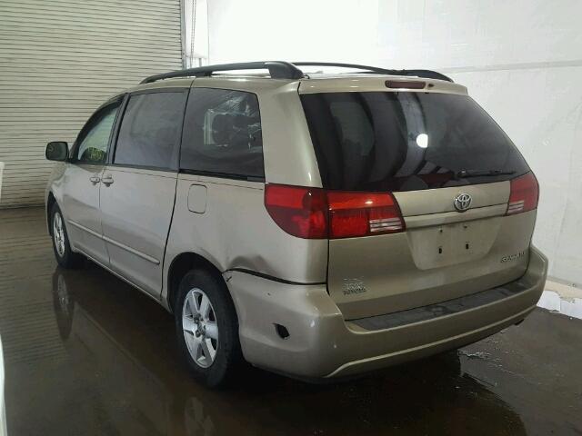 5TDZA22C05S268557 - 2005 TOYOTA SIENNA XLE TAN photo 3