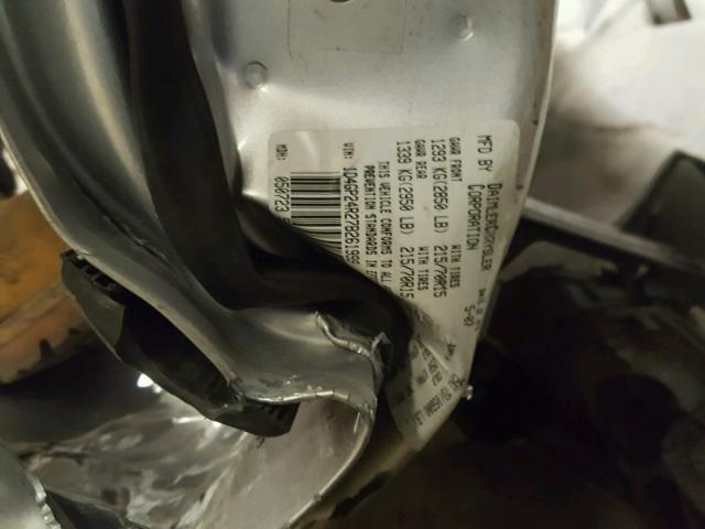 1D4GP24R27B261999 - 2007 DODGE GRAND CARA SILVER photo 10