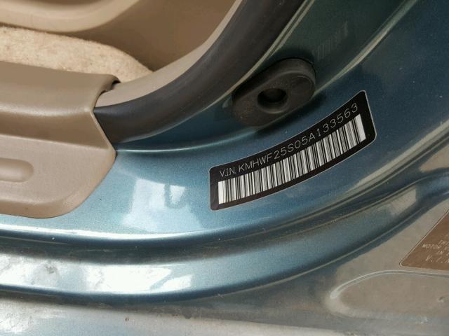 KMHWF25S05A133563 - 2005 HYUNDAI SONATA GL BLUE photo 10