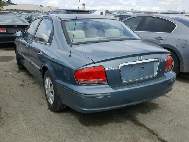 KMHWF25S05A133563 - 2005 HYUNDAI SONATA GL BLUE photo 3