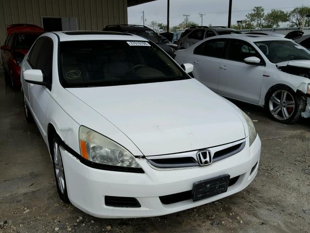 1HGCM66556A066006 - 2006 HONDA ACCORD EX WHITE photo 1