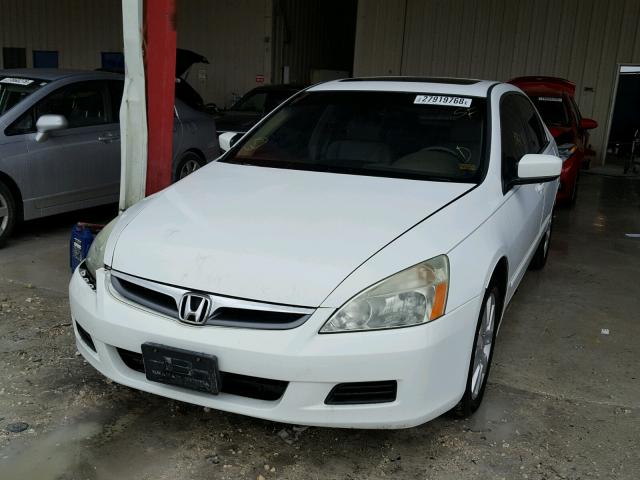 1HGCM66556A066006 - 2006 HONDA ACCORD EX WHITE photo 2