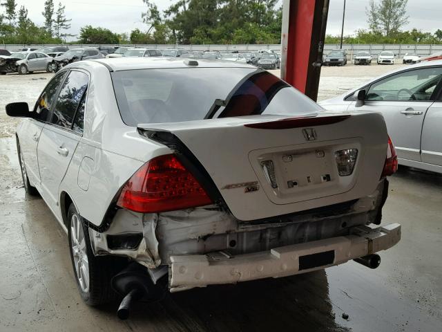 1HGCM66556A066006 - 2006 HONDA ACCORD EX WHITE photo 3