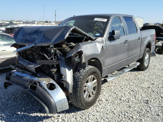 1FTPW14538FA43989 - 2008 FORD F150 SUPER GRAY photo 2