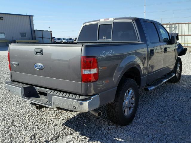 1FTPW14538FA43989 - 2008 FORD F150 SUPER GRAY photo 4