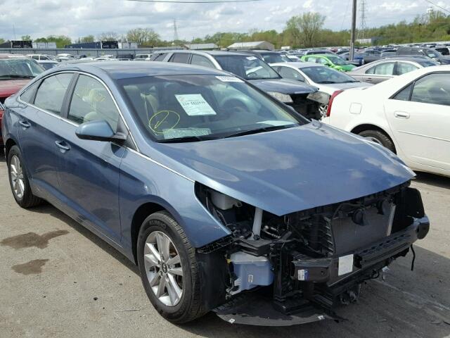 5NPE24AF8GH301834 - 2016 HYUNDAI SONATA SE BLUE photo 1