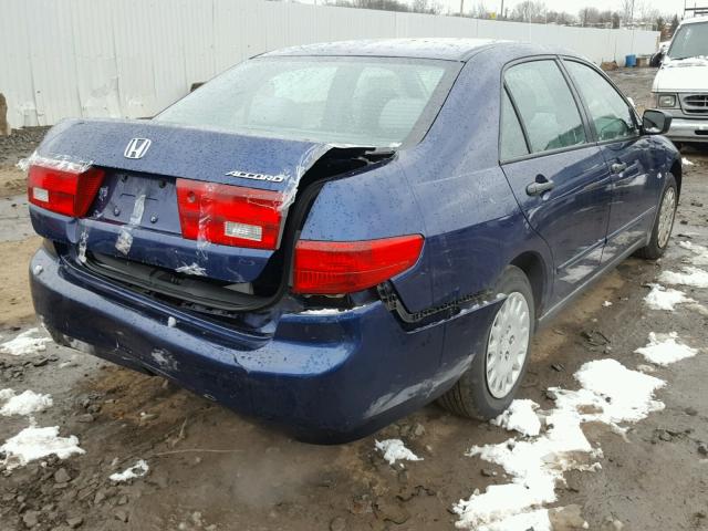 1HGCM56115A141001 - 2005 HONDA ACCORD DX BLUE photo 4