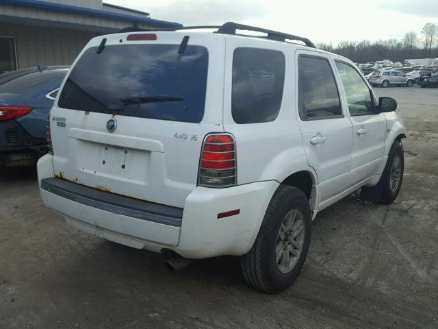 4M2CU57115DJ00938 - 2005 MERCURY MARINER WHITE photo 4