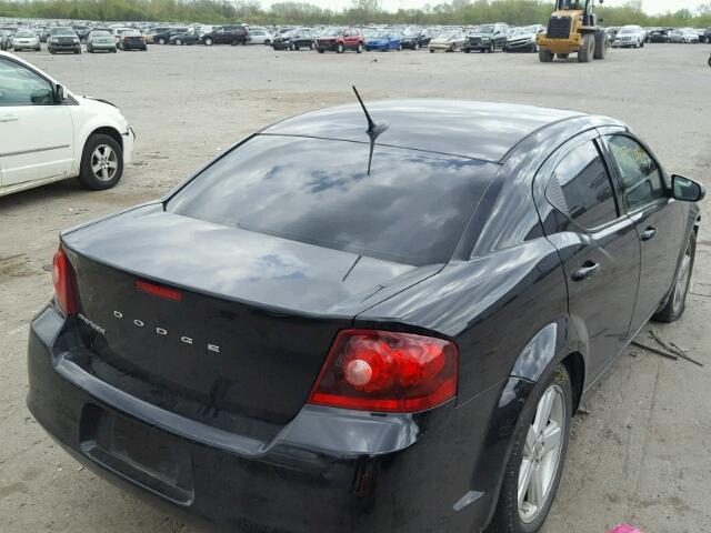 1C3CDZAB3DN566608 - 2013 DODGE AVENGER SE BLACK photo 4