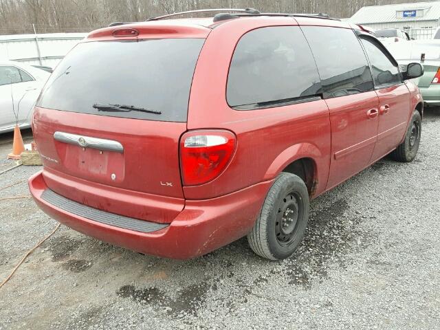 2C4GP44R34R529951 - 2004 CHRYSLER TOWN & COU RED photo 4