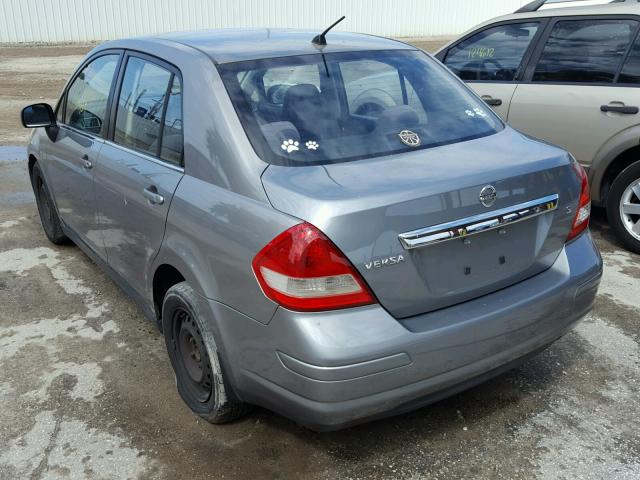 3N1BC11E47L402510 - 2007 NISSAN VERSA S GRAY photo 3