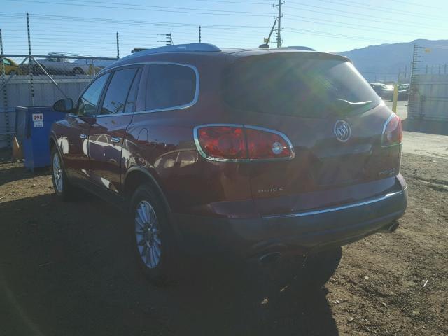 5GAEV23D69J210659 - 2009 BUICK ENCLAVE CX RED photo 3