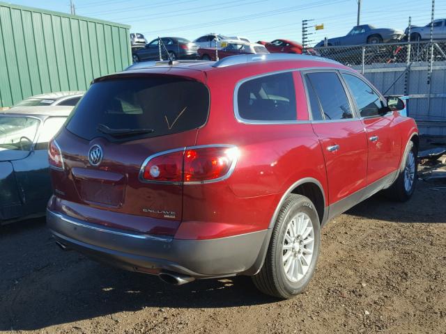 5GAEV23D69J210659 - 2009 BUICK ENCLAVE CX RED photo 4