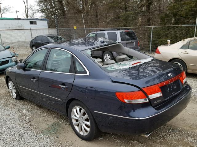 KMHFC46F37A212749 - 2007 HYUNDAI AZERA SE BLUE photo 3