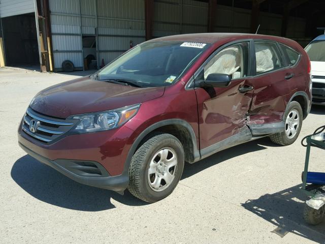 5J6RM3H37CL021081 - 2012 HONDA CR-V LX RED photo 2