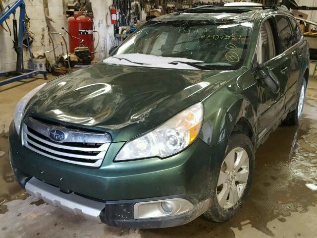 4S4BRCLC1C3301221 - 2012 SUBARU OUTBACK 2. GREEN photo 2