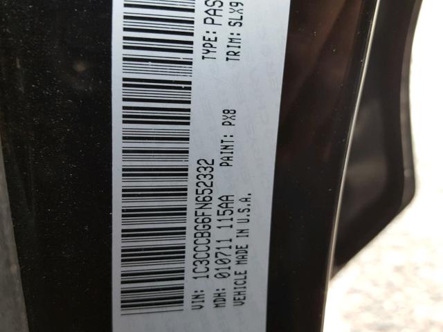 1C3CCCBG6FN652332 - 2015 CHRYSLER 200 S 黑色 照片 10