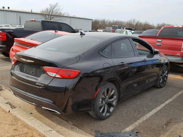 1C3CCCBG6FN652332 - 2015 CHRYSLER 200 S BLACK photo 4