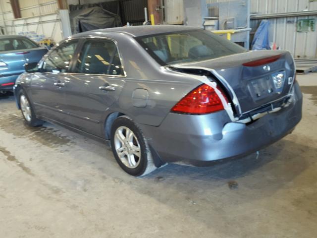 1HGCM56367A094343 - 2007 HONDA ACCORD SE BLUE photo 3