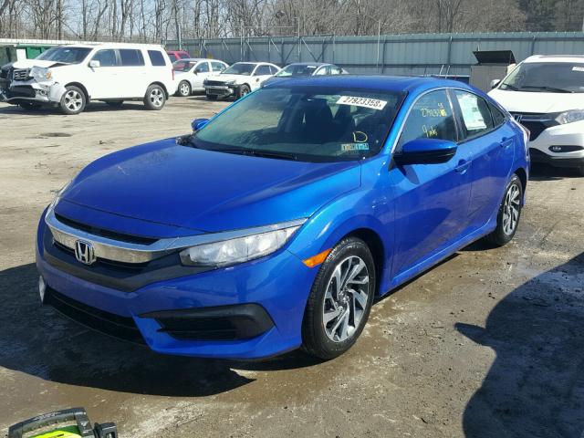 2HGFC2F71JH523107 - 2018 HONDA CIVIC EX Կապույտ լուսանկար 2