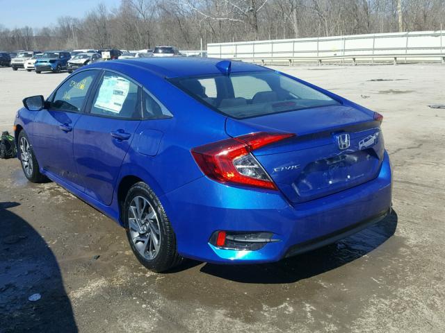 2HGFC2F71JH523107 - 2018 HONDA CIVIC EX Կապույտ լուսանկար 3