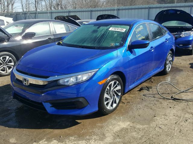 2HGFC2F73JH506261 - 2018 HONDA CIVIC EX BLUE photo 2