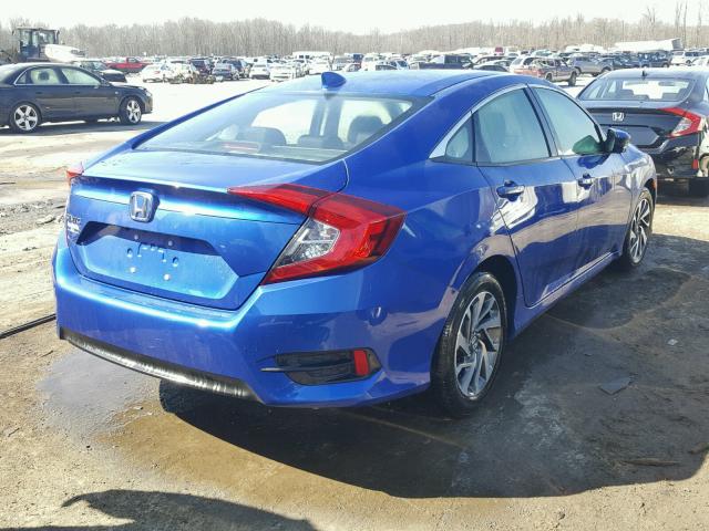 2HGFC2F73JH506261 - 2018 HONDA CIVIC EX BLUE photo 4