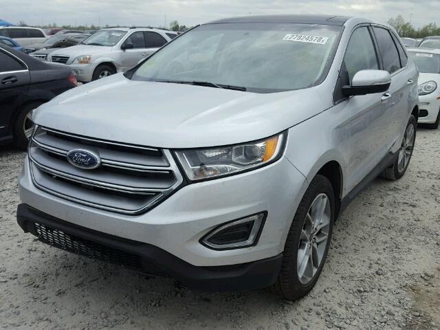 2FMPK3K87HBB40906 - 2017 FORD EDGE TITAN SILVER photo 2