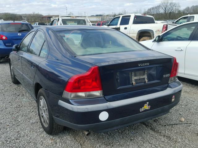 YV1RS61T032259202 - 2003 VOLVO S60 BLUE photo 3