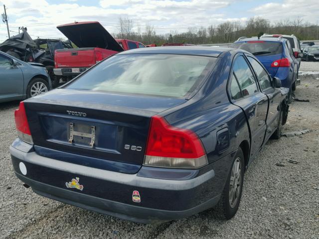 YV1RS61T032259202 - 2003 VOLVO S60 BLUE photo 4