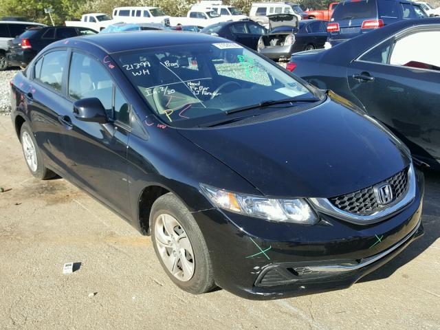 2HGFB2F5XDH601678 - 2013 HONDA CIVIC LX BLACK photo 1