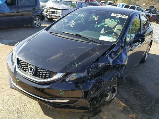 2HGFB2F5XDH601678 - 2013 HONDA CIVIC LX BLACK photo 2