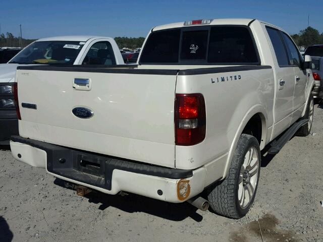 1FTRW14538FA95437 - 2008 FORD F150 SUPER WHITE photo 4