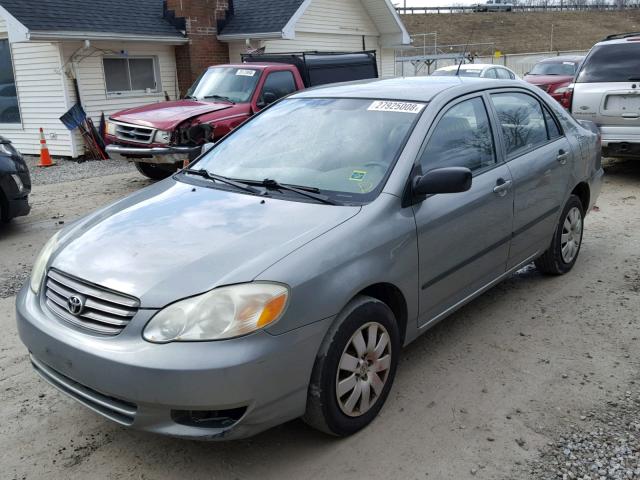 1NXBR32E43Z105335 - 2003 TOYOTA COROLLA CE GRAY photo 2