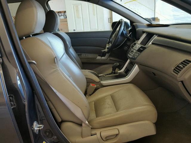 5J8TB18277A006449 - 2007 ACURA RDX GRAY photo 5