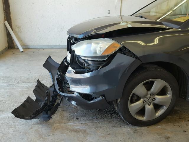 5J8TB18277A006449 - 2007 ACURA RDX GRAY photo 9