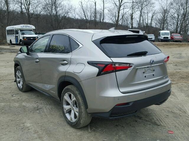 JTJBJRBZ5H2074310 - 2017 LEXUS NX 300H SILVER photo 3