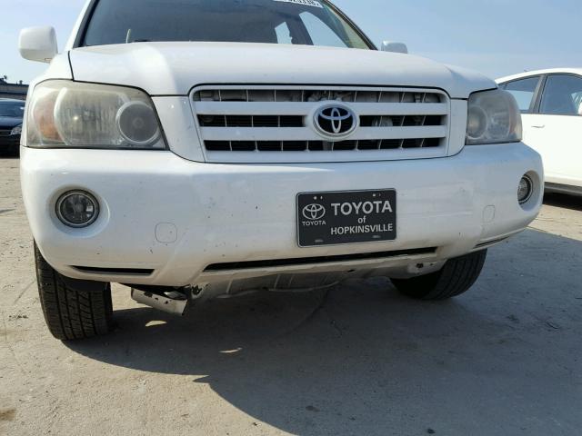 JTEDP21A870145437 - 2007 TOYOTA HIGHLANDER WHITE photo 9