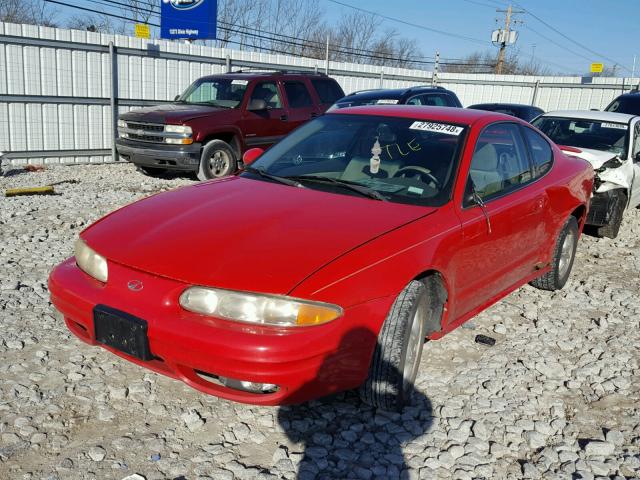 1G3NL12T1YC318844 - 2000 OLDSMOBILE ALERO GL RED photo 2