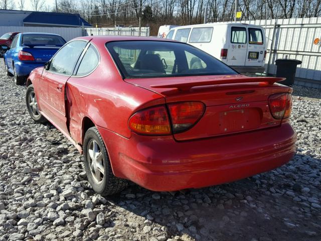 1G3NL12T1YC318844 - 2000 OLDSMOBILE ALERO GL RED photo 3