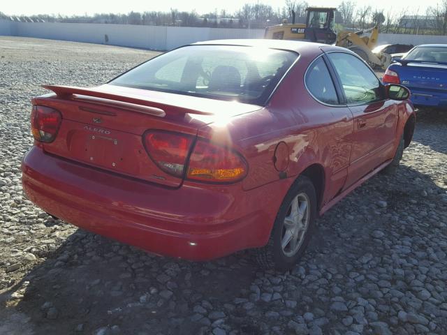 1G3NL12T1YC318844 - 2000 OLDSMOBILE ALERO GL RED photo 4