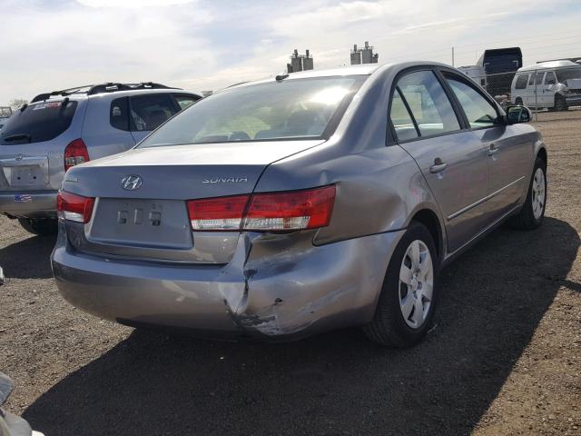 5NPET46C28H383315 - 2008 HYUNDAI SONATA GLS SILVER photo 4