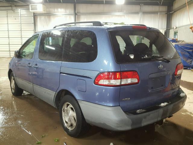 4T3ZF13C01U392167 - 2001 TOYOTA SIENNA LE BLUE photo 3