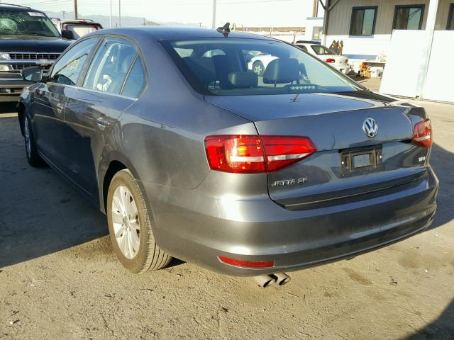 3VWLA7AJ5FM335977 - 2015 VOLKSWAGEN JETTA TDI GRAY photo 3