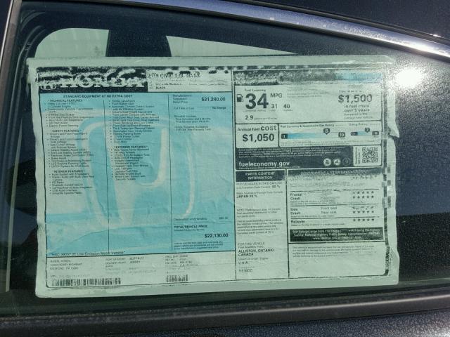 2HGFC2F75JH521537 - 2018 HONDA CIVIC EX შავი ფოტო 9